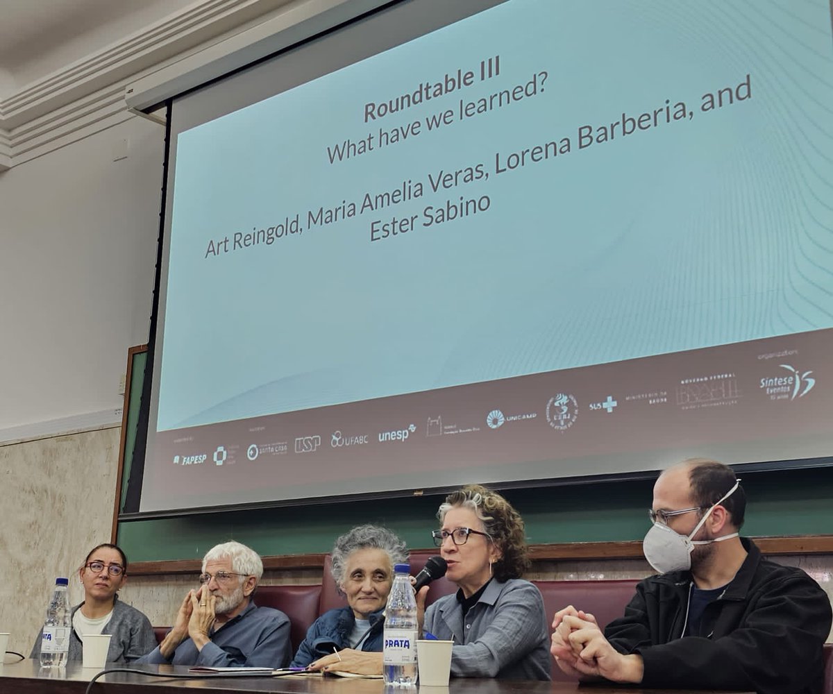 And this is just week 1, which we ended today with a roundtable with <a href="/estercsabino/">Ester C Sabino</a> #artreingold #renatocoutinho <a href="/mamelia2/">Maria Amelia Veras, MD, PhD. MPH</a> and myself to map lessons.9/