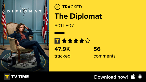 Kanon313x's tweet photo. Episode watched: S01 | E07 of The Diplomat! #diplomat  9.68  https://t.co/6BK5tJVVxj #tvtime https://t.co/VCg065bBS2