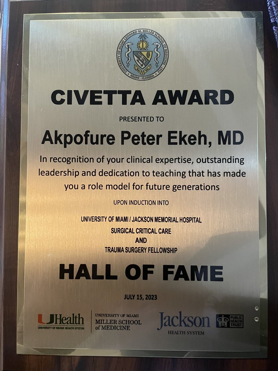 WSU BSOM Surgery (@wsubsomsurgery) on Twitter photo 🎉 Congratulations to the 🐐, the director of our trauma program 🔪 , and all around exemplary surgeon: <a href="/ekeh_peter/">Akpofure Peter Ekeh</a>. He was inducted into the <a href="/UMJMHSurgery/">UM/JMH General Surgery</a> Hall of Fame 🥳 🎉 Congratulations to the 🐐, the director of our trauma program 🔪 , and all around exemplary surgeon: <a href="/ekeh_peter/">Akpofure Peter Ekeh</a>. He was inducted into the <a href="/UMJMHSurgery/">UM/JMH General Surgery</a> Hall of Fame 🥳