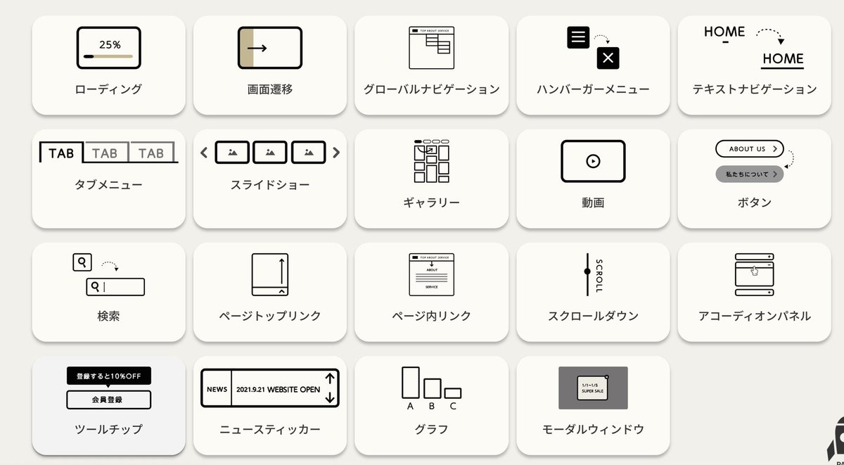 MacopeninSUTABA's tweet photo. これは凄い✨

エンジニアだけでなくデザイナーも使える「動くWebデザインアイディア帳」。Webで頻出のアニメーションが網羅的にまとまっている。解説も丁寧で学習教材としても使える。

こちら👇
https://t.co/E4frt1Uzft https://t.co/Qp0VSZ8r2P