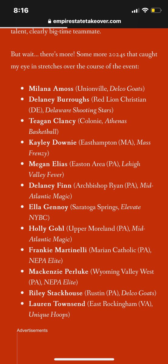 delcogoats's tweet photo. Great to see so many of our players turning heads in these events! Thank you @NYSTakeover for recognizing their hardwork and dedication! @SamBlumenthal8 @FaithAmbrose24 @StackhouseRiley @MilanaAmoss https://t.co/j249jc1nja