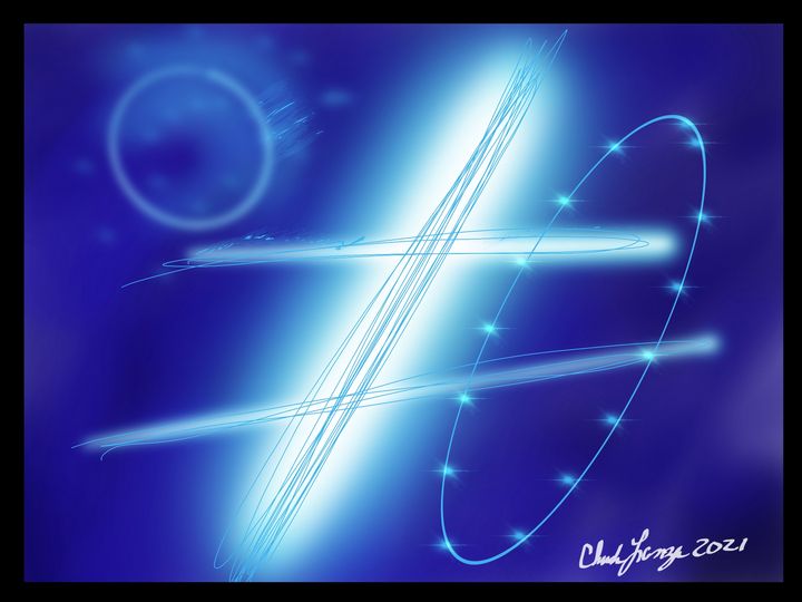 chucklanza's tweet photo. Art of the Day: "Fluorescents and Space". Buy at: https://t.co/QxV2P6nHGc https://t.co/jCBlZWyuF1