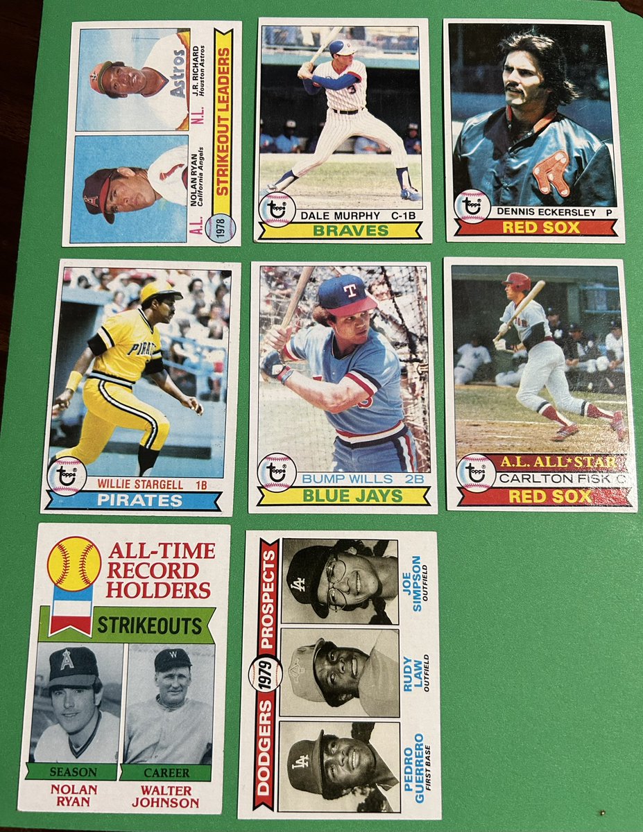 sportsguy_TO's tweet photo. Dallas Card Show Part 2. It started off with an in-person #RAK from @BryanGeorge71 w/ Garvey and Money, then ended with another set completed. The 1979 Topps set is done. Final card acquired was the great @MadlockBill #79Topps https://t.co/a6MKAax1jm