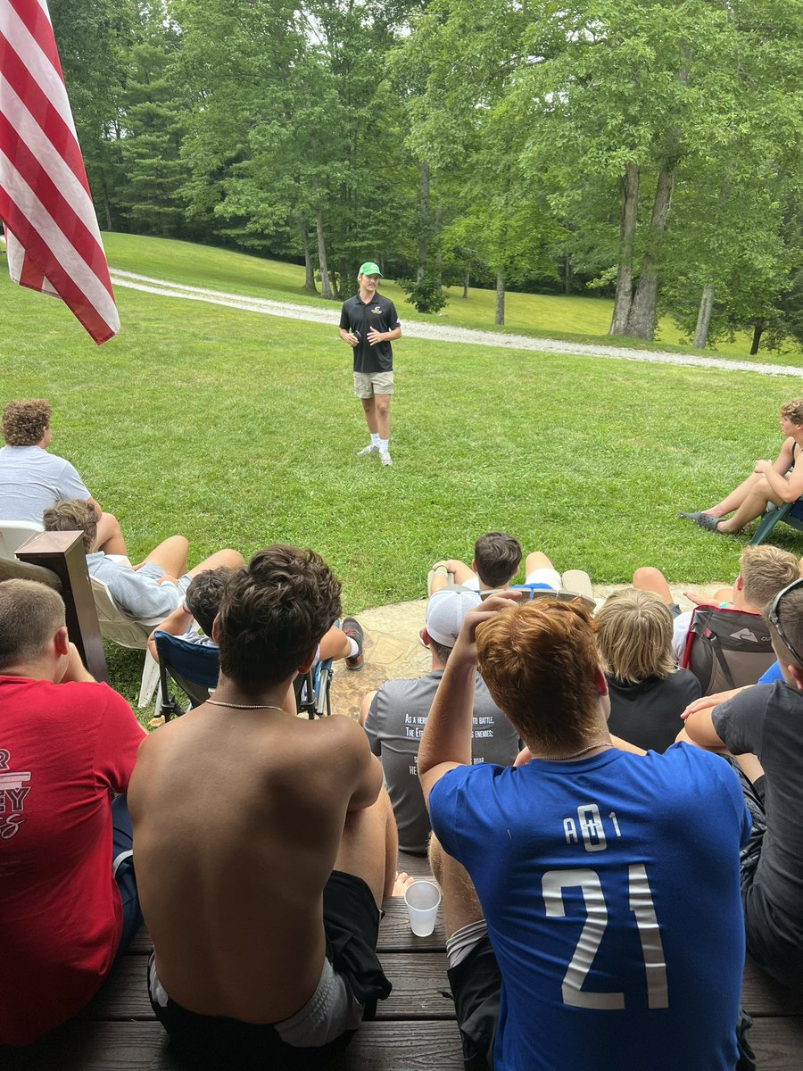 Our team retreat this weekend was a huge success! We were so fortunate to have Trentin Dupper (<a href="/TDupper/">Trentin Dupper</a>) talk to our team about his faith, the importance of brotherhood and overcoming adversity in life! A powerful message that our football family will reflect on often this fall!