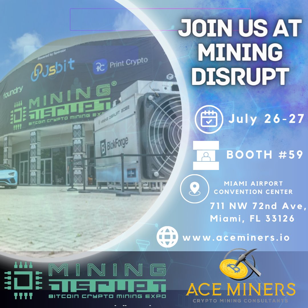 🚀 Join us at  <a href="/MiningDisrupt/">Mining Disrupt® Conference July 21-23, 2026</a>, at booth #59! 🎁 Don't miss out on our special giveaways and exciting surprises. See you there! #MiningDisrupt #cryptocurrency #Mining #BitcoinETF #LTC