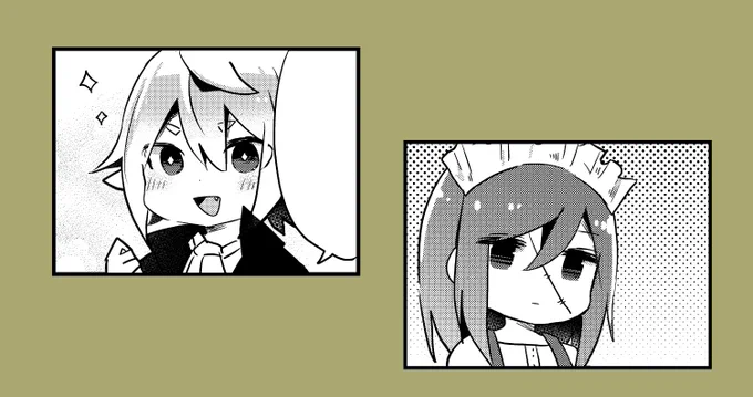 過去作見てたら懐かしくなって2コマだけ描き直した(特に差し替える予定も単行本化の予定も無い) 