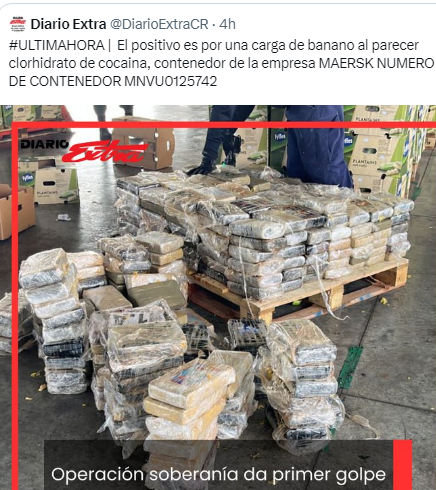 La rápida caída de este embarque es un duro mazazo para el PLN pq se prueba que no son cuentos chinos, que la ausencia de escáneres facilita el narco y hubo complicidad; aquí está la evidencia! Desde abril les dije que el PLN esta bajo un ciclo que denominé Little Apocalipsis.
