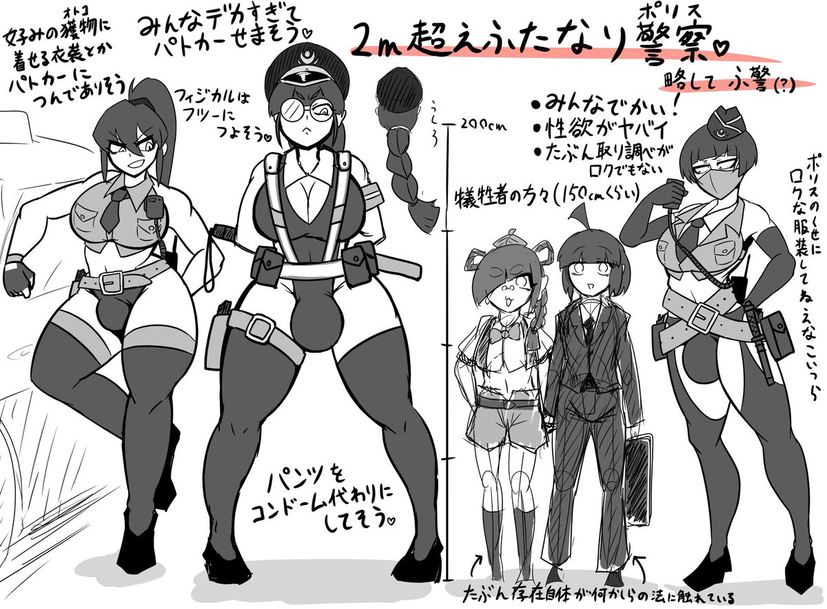 こんな感じのふたなりポリスで薄い本どうすか!!!!? 