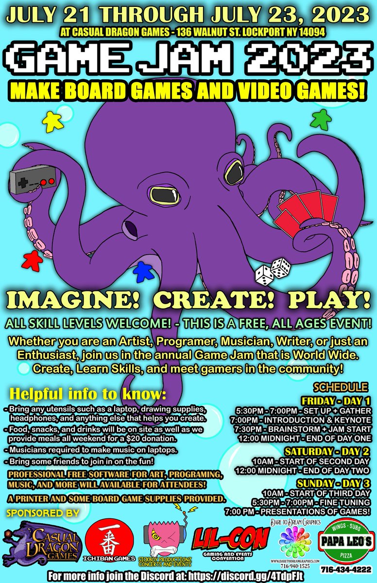 COME MAKE SOME GAMES WITH US AT THIS AWESOME GAME JAM!!!
