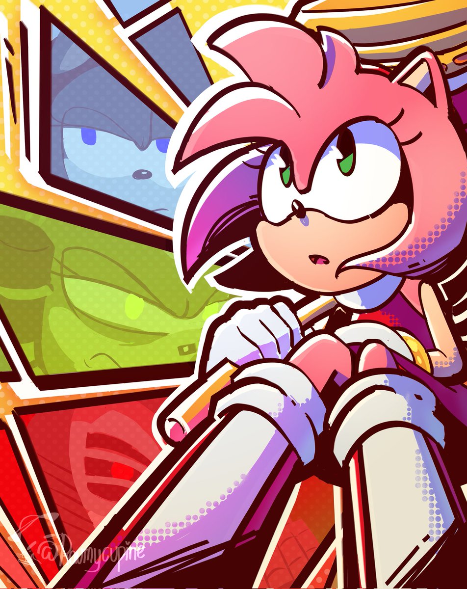 ravmycupine's tweet photo. Heres an Amy Rose in these trying times, ft. Amy, Amy, and Amy!

#sonic #SonicPrime #amyrose https://t.co/Wr51HS5ORO