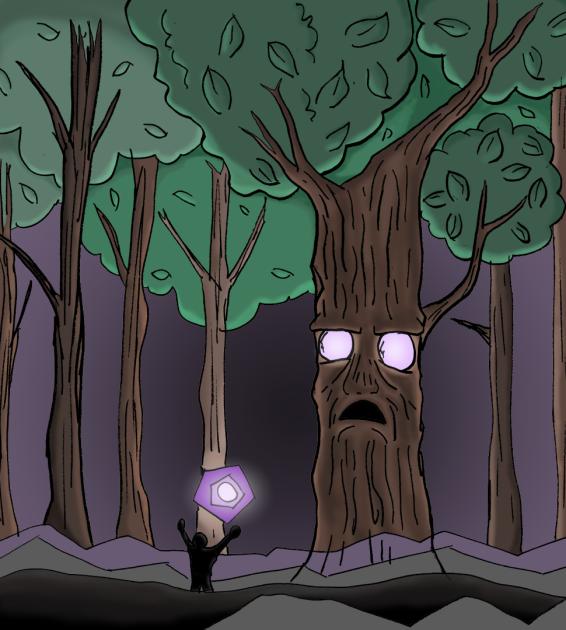 Living Tree (ent):
"A primordial spirit flows through the dark branches of this ancient being. A forest scent of aged wood and fertile earth tingles your nostrils. You wonder if the story that it can summon lightning bolts to protect the forest is really true."
Art <a href="/jessekiefer/">Jesse -NerdSounds-</a>