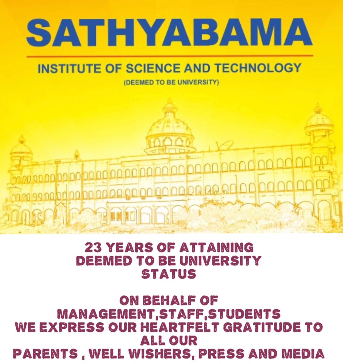 #sist #sathyabamauniversity #sathyabama #deemeduniversity