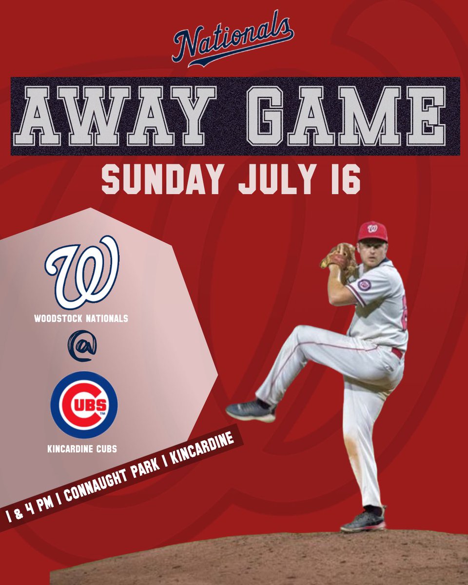 MOSBLNationals's tweet photo. Tomorrow the Nationals take on the @KincardineCubs in a double header! First game is at 1pm and the second starts at 4pm! 

#mosbl #ontariobaseball #hardball https://t.co/7ctHmd44n8