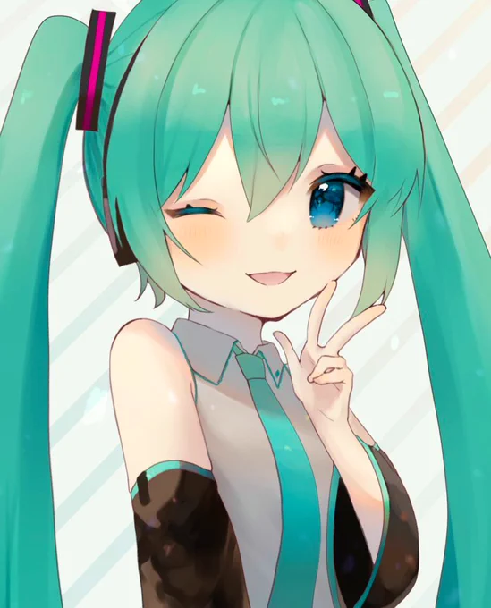 キュートタイプのミク  #初音ミク #三連休はフォロワーが増えるらしい