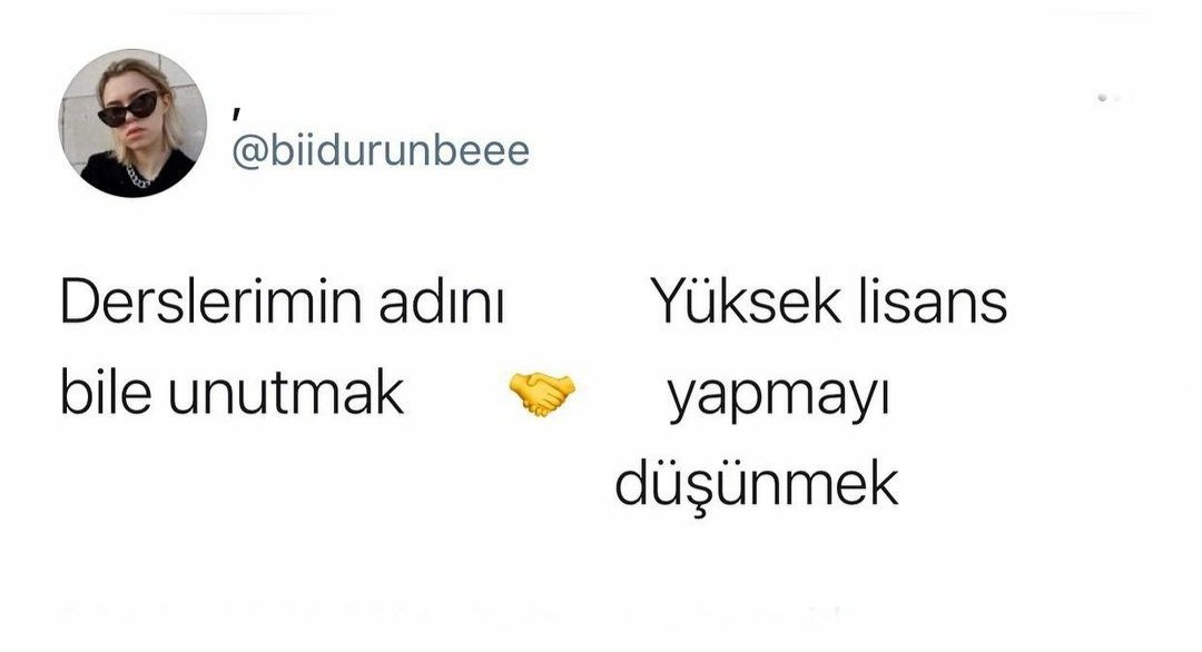 Sınavlardan önce derslerin adını ezberlemek var