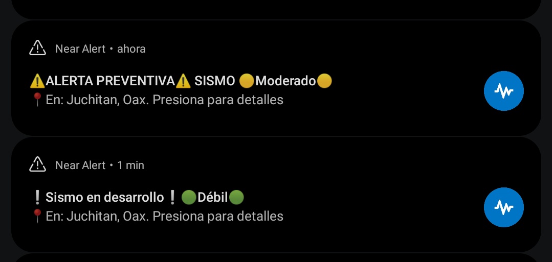 NearAlert_Mx's tweet photo. Hoy #NearAlert fue la única #app en alertar del #Sismo ocurrido hace unos instantes en #Oaxaca.
Descarga GRATIS aqui :
https://t.co/39BAVoiXNq https://t.co/LCFutpSGCP