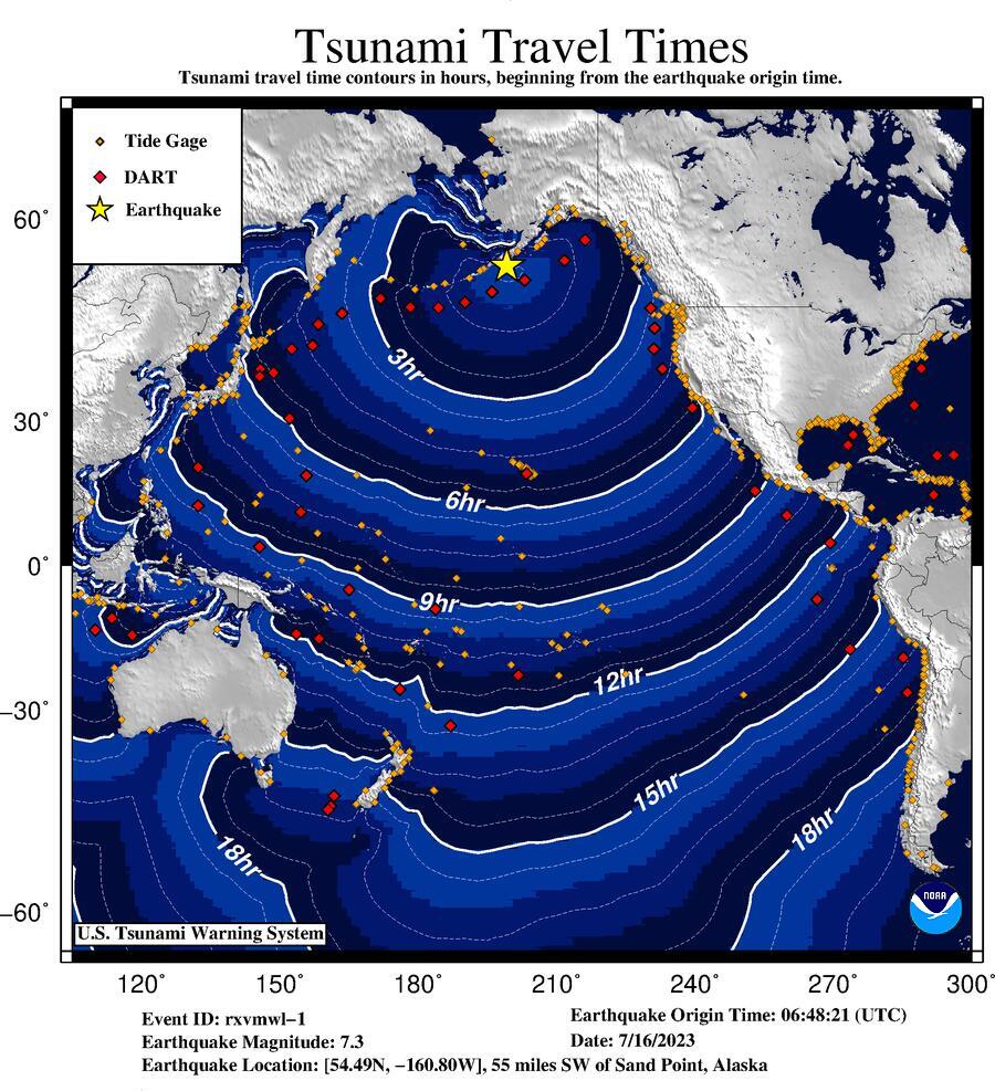 #DEVELOPING: Tsunami warnings issued for parts of coastal Alaska after a preliminary 7.4 magnitude earthquake was reported offshore. 

The earthquake was 55 miles SW of Sand Point, Alaska, and at a depth of 13 miles.