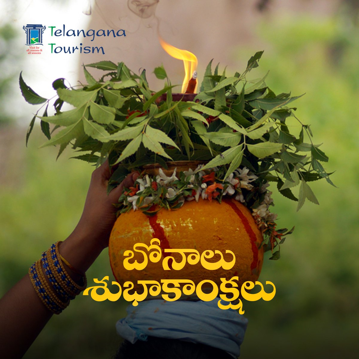 Heartfelt greetings to everyone celebrating Bonalu, the very own vibrant festival of Telangana.

#HappyBonalu #Bonalu2023 #TSTDC #TelanganaTourism #Telangana