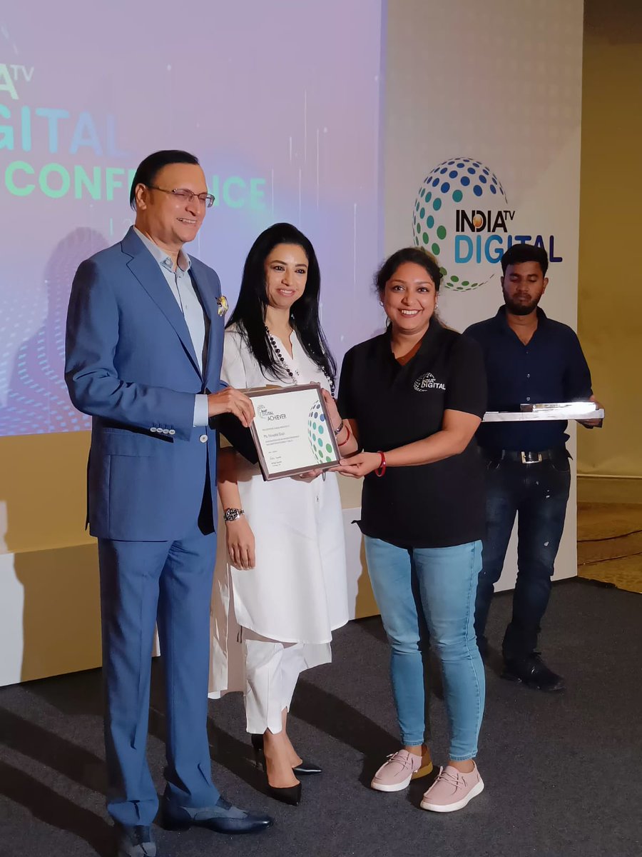 Nivedita0503's tweet photo. #IndiaTVDigitalConference Proud to be a part of #IndiaTVDigital

A night to remember 😃😃 https://t.co/FNp7XNsRwT