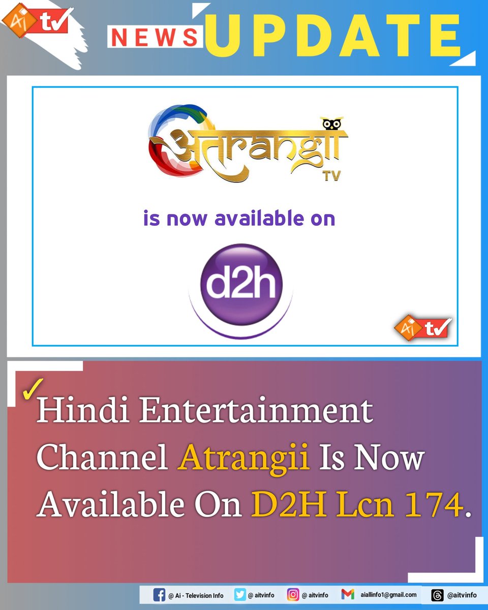 📌Atrangii TV is now available on D2H.

#AtrangiiTV #VibhuAgarwal #ULLU #D2H #AiTVinfo