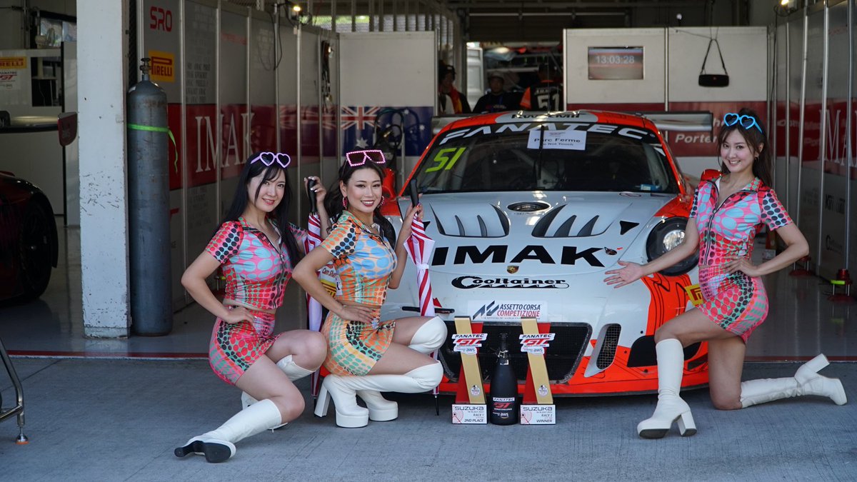 butamaosyan's tweet photo. なんとなんと
IMAK 51号車 クラス優勝🏆✨
おめでとうございます💖
こんな素敵なシーンに立ち会えて本当に光栄です🥺
ありがとうございました❤️
#ASIAGT
#bodix
#IMAK
#RQ
#レースクイーン
#鈴鹿サーキット https://t.co/aJ9yYNjnoD