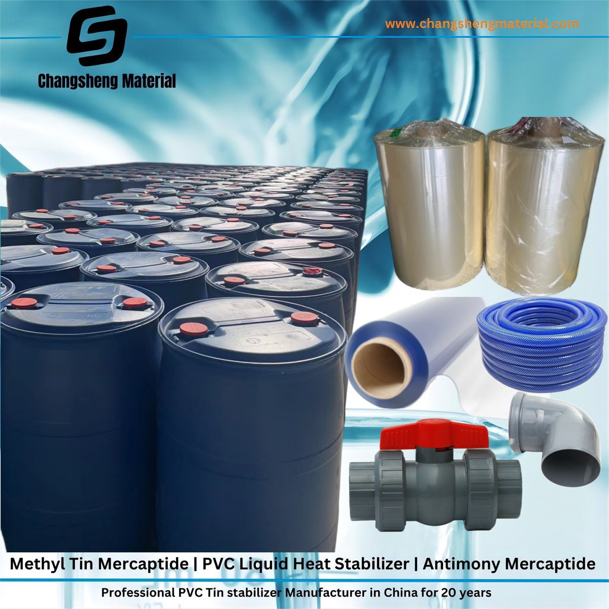 ChangShengChina's tweet image. Methyl Tin Mercaptide
CAS:57583-35-4

Our Sale Department Email:
changshengmaterial@163.com
Our Website：
changshengmaterial.com

#manufacturer
#pvcheatstabilizer
#methyltinmercaptide
#pvcstabilizer
#pvcadditives