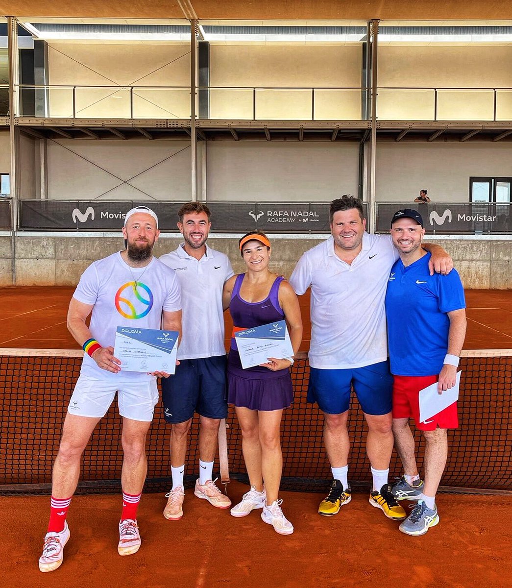 Officially “graduated” from the Rafa Nadal Tennis Academy (I now have a forehand volley). VAMOS!
🇪🇸🐂🎾🏳️‍🌈🧱