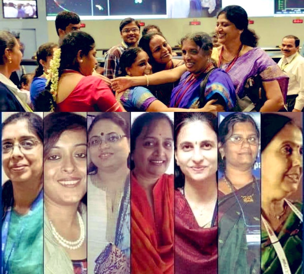 MajorPoonia's tweet photo. Meet women scientists of ISRO…epitome of knowledge,grace and Indic civilisation 🇮🇳 https://t.co/IjI9sGmKxT