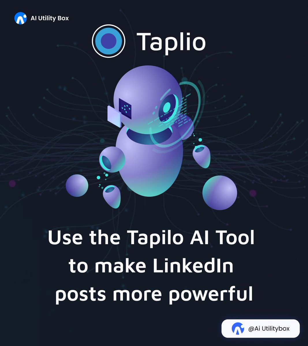 AIUtilityBox's tweet photo. Introducing 𝐓𝐚𝐩𝐢𝐥𝐨 𝐀𝐈 𝐓𝐨𝐨𝐥 - Your Ultimate Writing Companion!
For explore additional tools at https://t.co/VR73ktoFKx 

 #aiutilitybox #learningrevolution #artificialintelligence #ai #tech #technologies #techevents #designer #aitools #AITechnology #machinelearning https://t.co/fc5usPlLAN