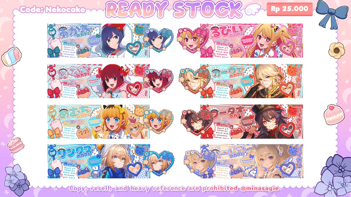 minasagie's tweet photo. any interaction is appreciated <3 !

haloo! aku ada mini RS katalog terbaru pakai art terbaru genshin, chara baru HSR &amp; onk collab terbaru :3 bisa mulai dibeli jam 15:00 WIB tanpa fee booking via DM Twitter yahh 💚💚 Pricinya 25k/ each ! THANK YOUUU 🫶🫶🫶
#zonauang #zonajajan https://t.co/4hUXdRSXxw