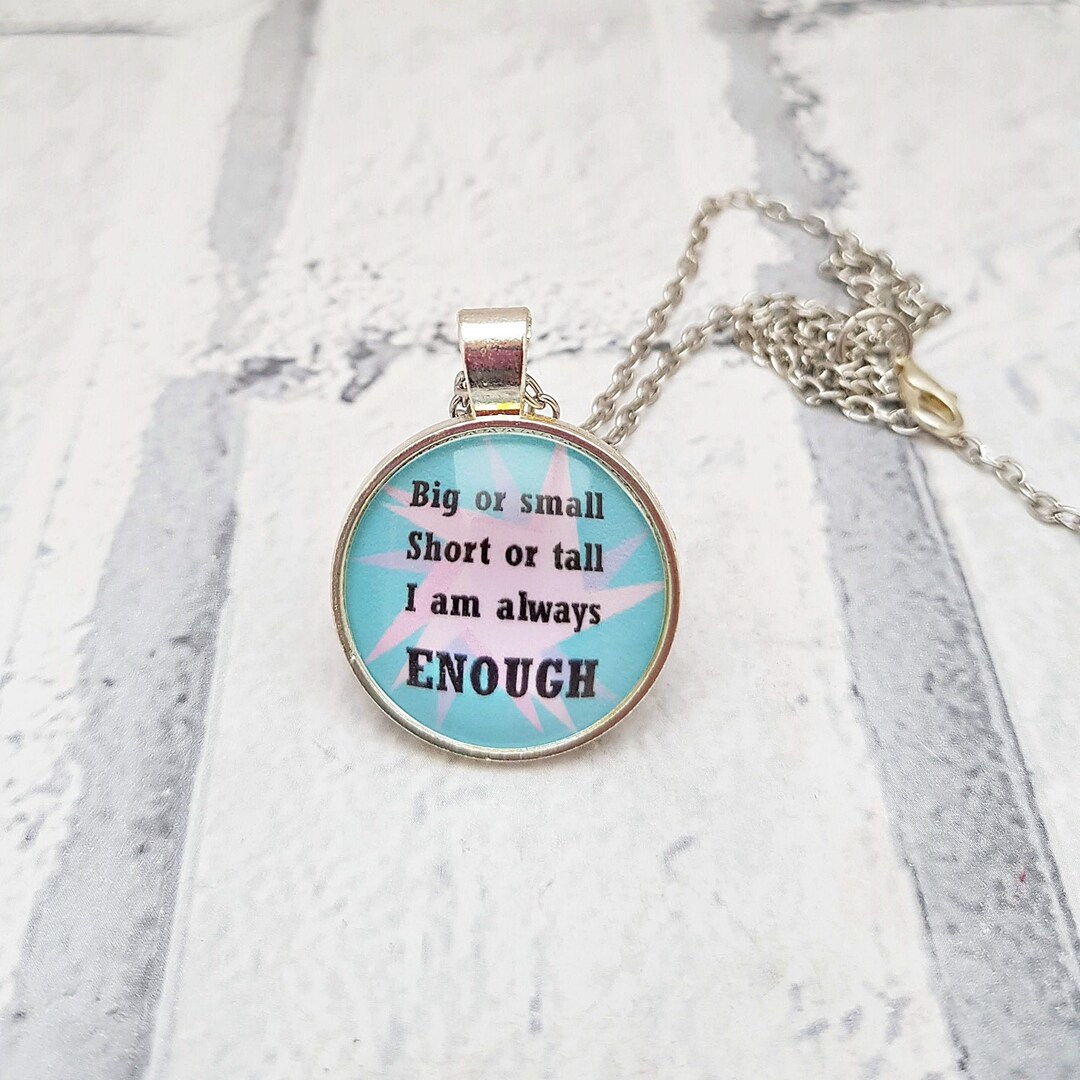 Big or small, short or tall you  are always enough buff.ly/44KOP2S #SMILEtt23 #youareenough #quotenecklace #lifequote #quotesoftwitter #twitterquotes #friendgift #fineasyouare #youaregoodenough