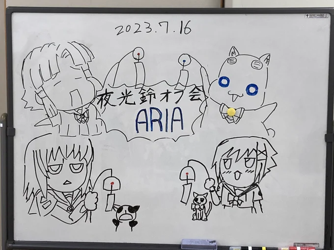 ARIAオフ会でアリスちゃん&藍華ちゃんを描いて起きました。