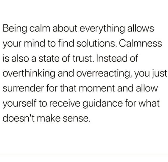 Being calm #Calm #Mindset #Yourself #Trust #Goldenhearts #Inspireu2action #Babygo #Thinkbigsundaywithmarsha