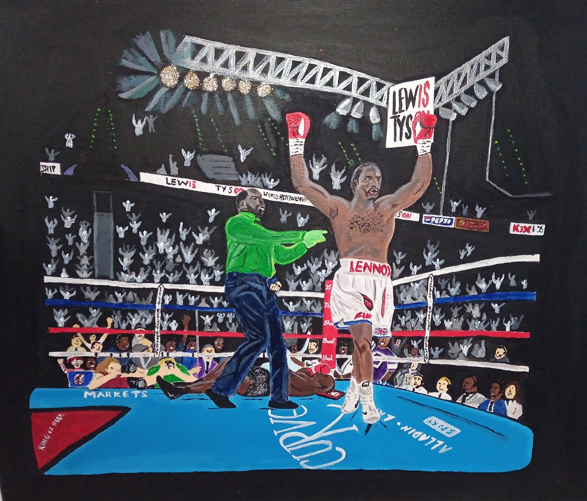 Steve85es's tweet photo. Some of my boxing art I hope you like 😎🥊 #boxing #art #miketyson #lennoxlewis #evanderholyfield #Canelo #ggg #freezymacbones #carlfroch #georgegroves https://t.co/B6FVyhLShN