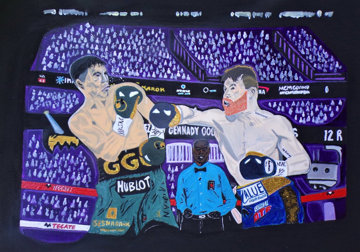 Some of my boxing art I hope you like 😎🥊 #boxing #art #miketyson #lennoxlewis #evanderholyfield #Canelo #ggg #freezymacbones #carlfroch #georgegroves