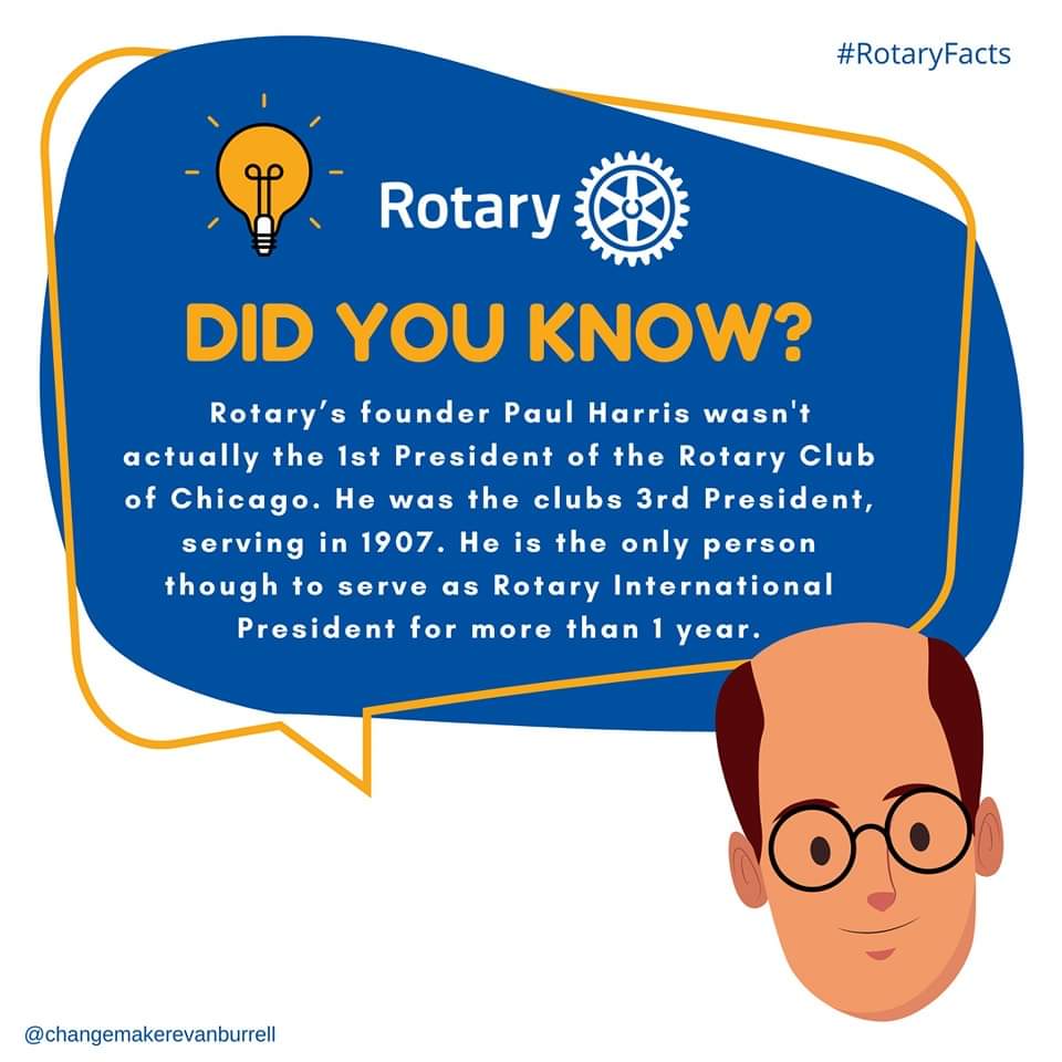 1RotaryKharghar's tweet photo. Today's #RotaryFact
Paul Harris served as 1st President of National Association of Rotary Clubs (NARC) & served two terms, as PP he was honoured with the title as President Emeritus until his death in 1947.
NARC was a precursor to @Rotary that became an entity in 1922
#Rotary https://t.co/m71mo2E0fX
