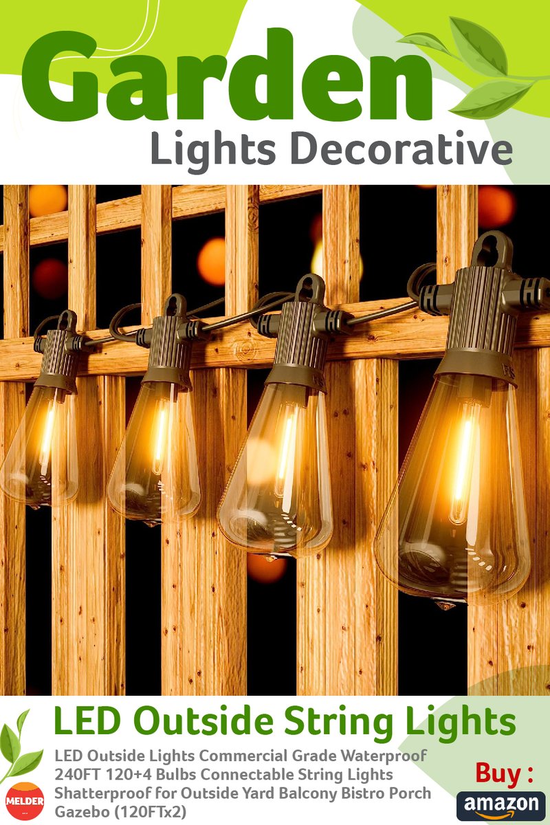 BathiyaMelder's tweet image. LED Outside Lights Commercial Grade Waterproof Bulbs Connectable String Lights Shatterproof for Outside Yard Balcony Bistro Porch Gazebo.🛍️
Amazon🛒:amzn.to/3PSPVph

#outdoors #outside #stringlight #GardeningTwitter