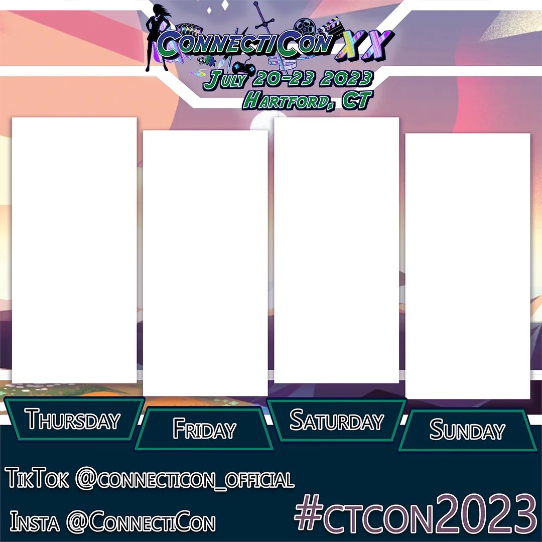 ConnectiCon's tweet photo. Hey, cosplayers! Ready to rock #CTConXX? ๐ Check out these official cosplay lineup templates to show off your skills and fandoms! ๐ Download, fill, post and tag us @ConnectiCon! ๐ Get your badge today and join the fun on July 20-23, 2023! ๐ฎ https://t.co/KDHTLn0L6f
#ctcon https://t.co/QzBSsHz74M