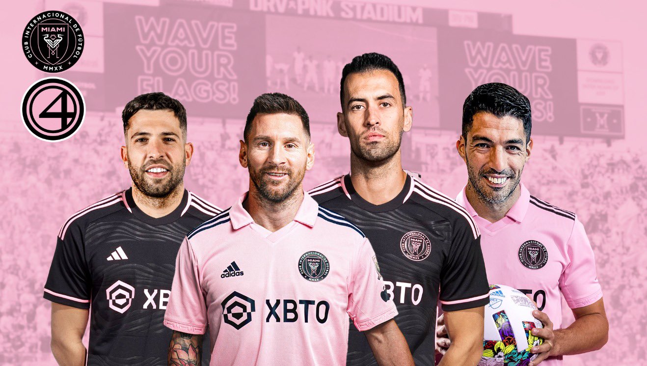 Nico Bravo on X: "Lionel Messi ✓ Sergio Busquets ✓ Jordi Alba 🛫🔜 Luis Suárez ⏳🔜 #InterMiamiCF will soon have their own version of the Fantastic Four 🔥 https://t.co/21SlJcSB8Y" / X