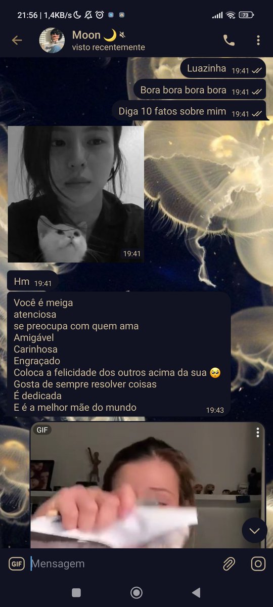 Vamos começar pela minha luazinha 🌙
Me deixou boiola e no meio do caminho me deu um tapa na cara.