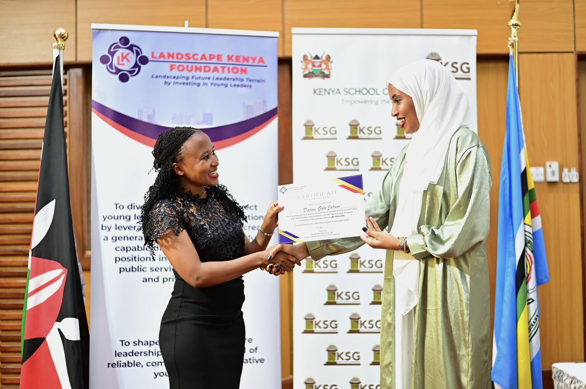 DarmiJatani's tweet photo. Honored to have graduated from this esteemed leadership program. The world needs compassionate, visionary, and ethical leaders .Youth are the most Valuable investment...Thank You @LandscapeKenya for this great opportunity and Hon @WakiliNjeri 
for gracing the event .
View all https://t.co/C4D5U9dr3o