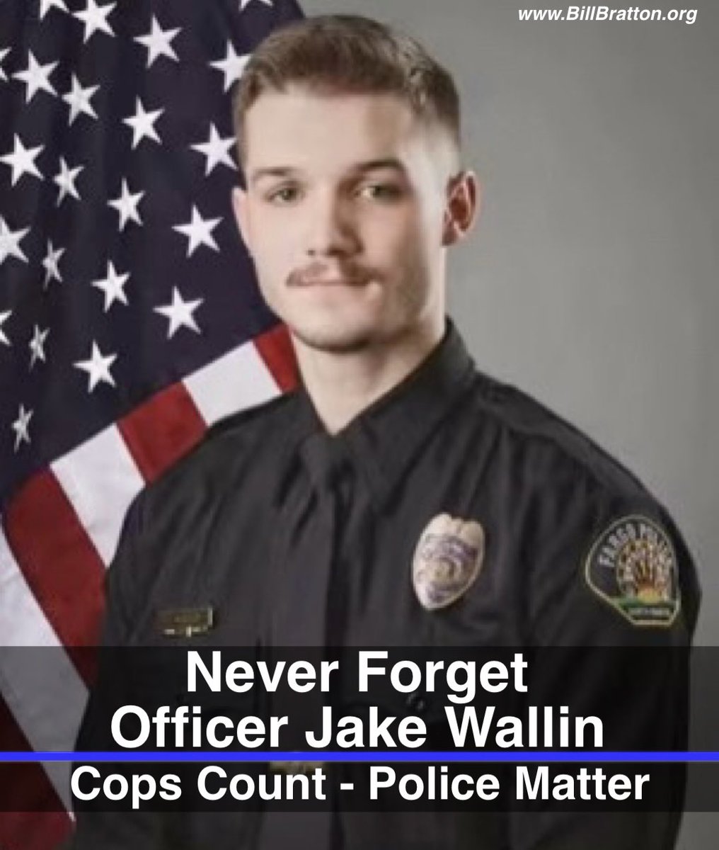 .@FargoPolice Officer Jake Wallin was just 23 years old with 3 months on the Job. Today, he was shot and killed in the line of duty — ambushed alongside his fellow cops who were injured as they investigated a car crash. This tragic incident is yet another stark reminder of the…