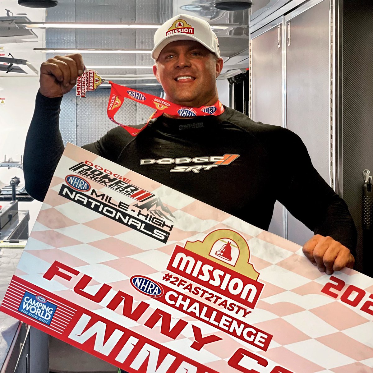 Guess who’s #2Fast2Tasty 
@MissionFoodsUS | @TSRnitro | @Dodge | @NHRA