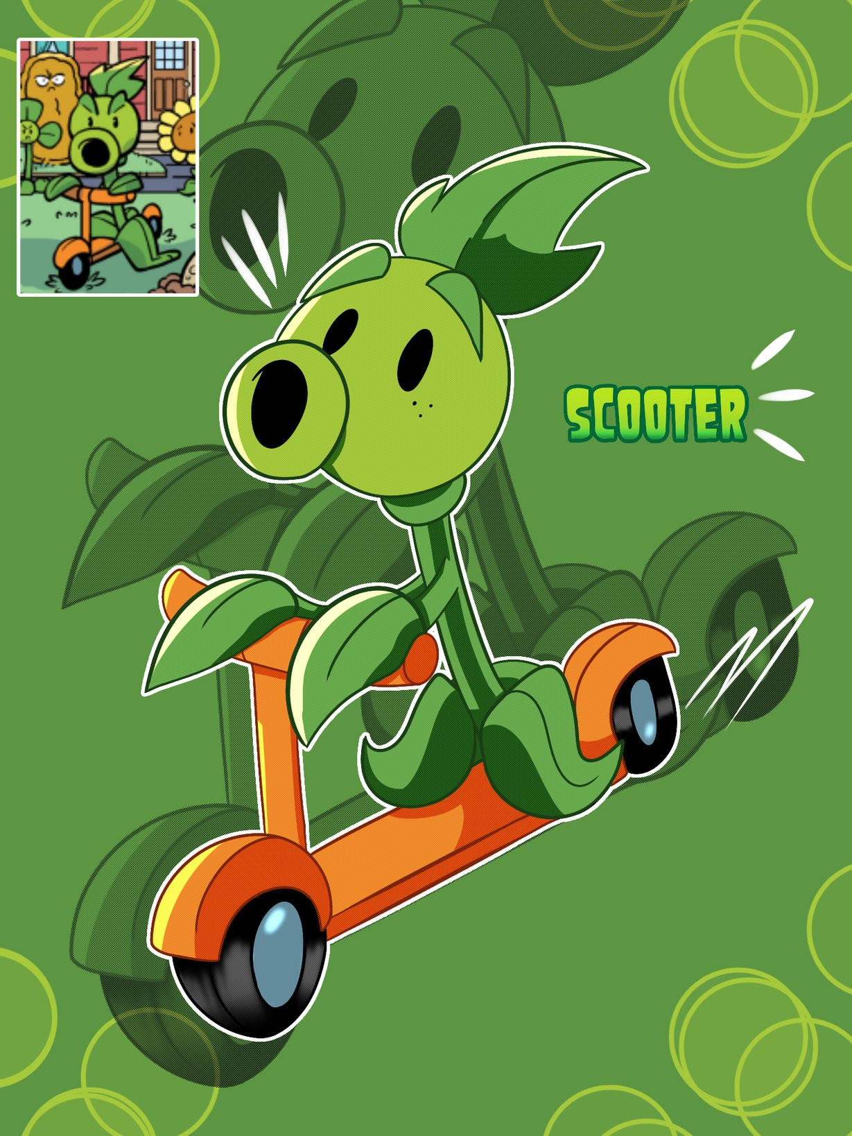 Leffian Art's🌱 on Twitter "Fan art of Scooter The Peashooter ‼️ Had a