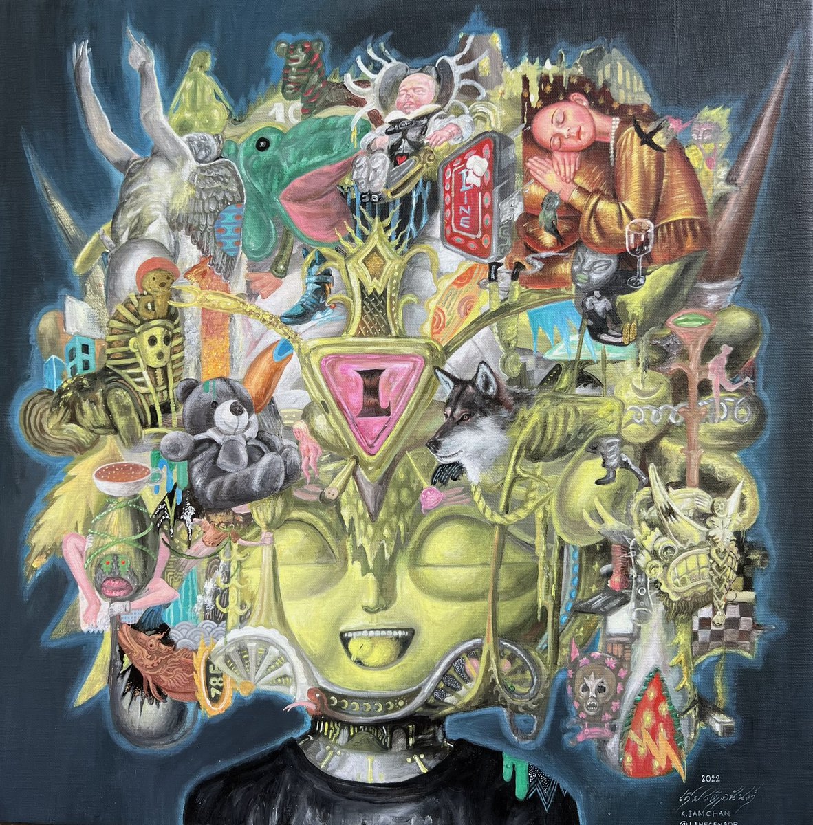 Gm, “Backyard Spirit”mini print v.
✨Open to Claim print version for LC community ✨
⚡️Like,Rt this post, 
🌞Tweet about Backyard Spirit tag some friend,
🎁Capture pic &amp;Post in bsprint-room(Discord lv 5 require) 
🙏🏻Thank you for joining Miniprint for charity event 🐲❤️
#taboo