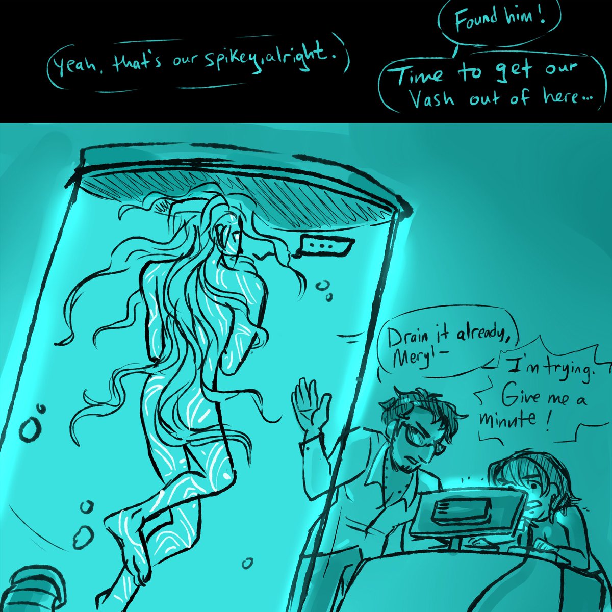 meximango's tweet photo. #mashwoodweek  Day 6 - Reincarnation AU

In this AU, Meryl and Wolfwood find each other/remember first, then they go on a journey to find the 3rd part of their trio! Vash was busy sleeping 😴
Some nudity in this one, but nothing is showing, so~ https://t.co/fmBFo1d9fb