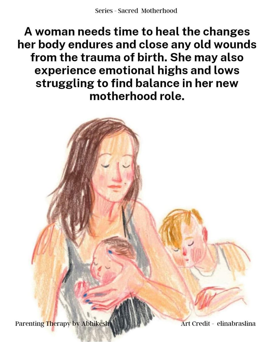 withabhikesh's tweet photo. Dear man!  Please take care of your woman because being a mother is not easy ❤️ https://t.co/p88yB0yxao