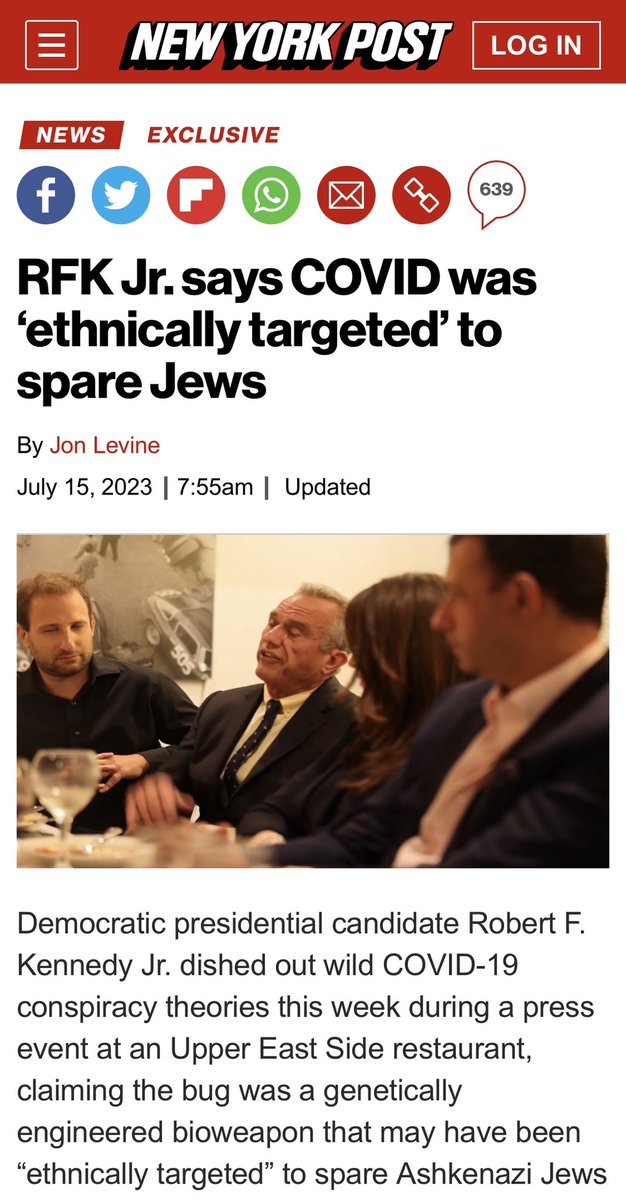 In medieval Europe, when people spread rumors that Jews were not dying from the Plague, Jews were murdered. After #Trump pushed Soros conspiracy theories, Jews were murdered. And now this new/old libel from a Kennedy. Will the results be any different?

#RFKJr #Antisemitism
