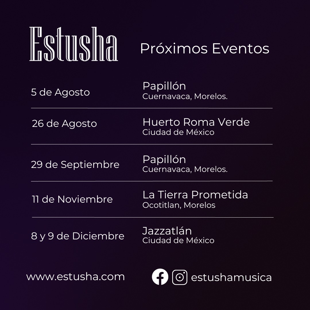 estusha's tweet photo. Próximos eventos https://t.co/41thx4e1jb #Estusha #WorldMusic #JacoboGrinberg #CulturasdelMundo #ArtistasIndependientes #Womex https://t.co/KvxN8n9Hxi