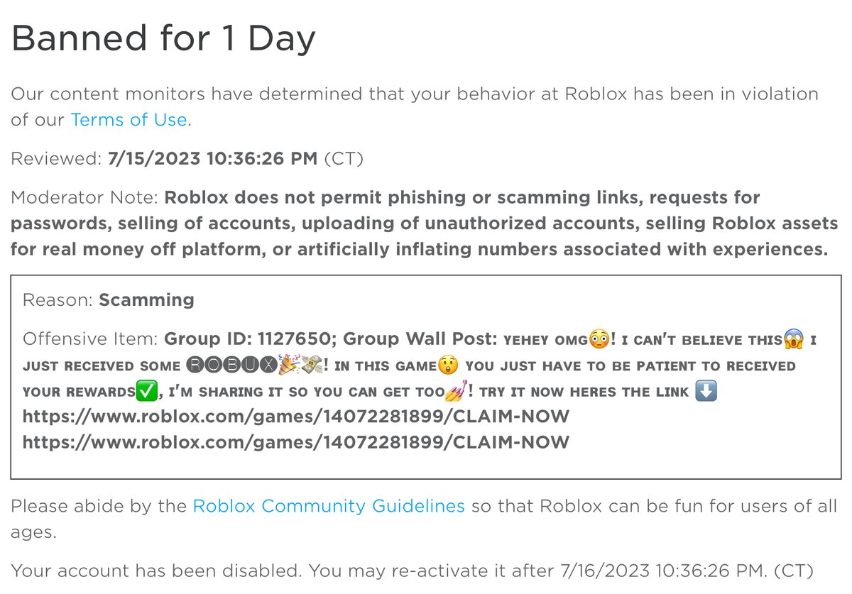 i made a scam account 😂😂😂 The Roblox account :roblox.com/users/48167917…